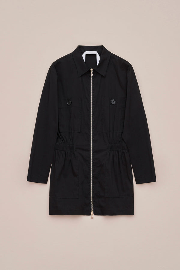 POPLIN SAFARI JACKET WITH PATCH POCKETS
